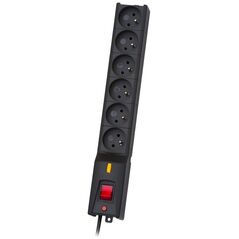 Listwa zasilająca Lestar LX 610 przeciwprzepięciowa 6 gniazd 1.5 m czarna