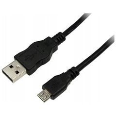 Kabel USB LogiLink USB-A - microUSB 0.6 m Czarny (CU0057)