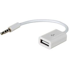 Adapter USB Akyga USB - Jack 3.5mm Biały  (AK-AD-24)