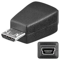 Adapter USB PremiumCord microUSB - miniUSB Czarny  (kur-11)