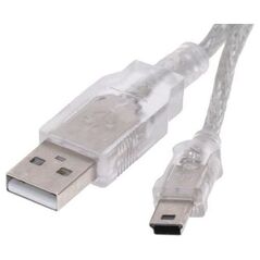Kabel USB Logo USB-A - miniUSB 0.6 m Przezroczysty (31184)