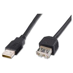 Kabel USB PremiumCord USB-A - USB-A 1 m Czarny (kupaa1bk)