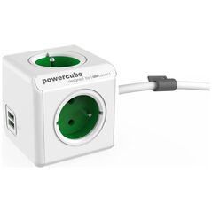 PowerCube Przedłużacz Extended USB 1,5m zielony (2402GN/FREUPC)