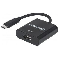 Adapter USB Manhattan USB-C - HDMI Czarny  (151788)