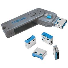 LogiLink Blokada portów USB 4szt z kluczem (AU0043)
