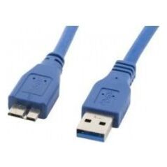 Kabel USB Lanberg USB-A - micro-B 0.5 m Niebieski (CA-US3M-10CC-0005-B)