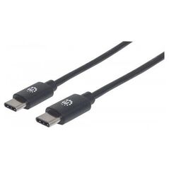 Kabel USB Manhattan USB-C - USB-C 2 m Czarny (354905)