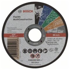 Bosch Tarcza tnąca prosta Rapido Multi Construction 115 x 22,23 x 1,0mm (2.608.602.384)