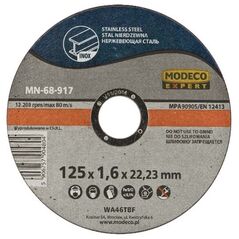 Modeco Ściernica płaska do cięcia stali nierdzewnej 125mm 25szt. (MN-68-912)