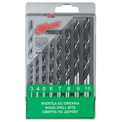 Wiertło Modeco do drewna kręte walcowe 7 4 5 3 6 10 8 9mm zestaw (MN-61-572)