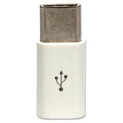 Adapter USB USB-C - microUSB Biały