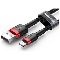 Kabel USB Baseus USB-A - Lightning 1 m Czarno-czerwony (31652-uniw)