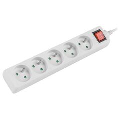 Listwa zasilająca Lanberg PS1 5 gniazd 1.5 m biała (PS1-05E-0150-W)