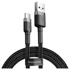 Kabel USB Baseus USB-A - USB-C 0.5 m Czarno-szary (CATKLF-AG1)