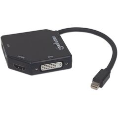 Adapter AV Manhattan DisplayPort Mini - HDMI - D-Sub (VGA) - DVI-I czarny (207720)