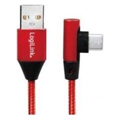 Kabel USB LogiLink USB-A - USB-C 1 m Czerwony (CU0146)
