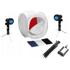 Zestaw studyjny Massa Zestaw Namiot Bezcieniowy 40cm / 2x Lampa 50w + Statyw Do Telefonu