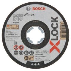Bosch tarcza tnąca diamentowa do stali 125x1,0mm x-lock (2608619262)