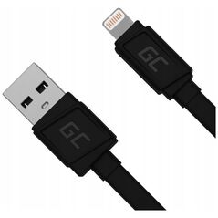 Kabel USB Green Cell USB-A - Lightning 0.25 m Czarny (KABGC02)