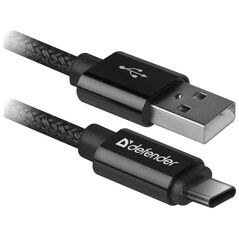 Kabel USB Defender USB-A - microUSB 1 m Czarny (87802)