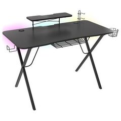 Biurko Genesis Holm 300 RGB Czarne 120 cmx60 cm