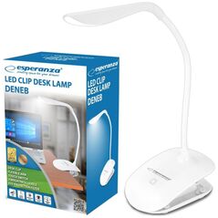 Lampka biurkowa Esperanza biała  (ELD104W - 5901299942352)