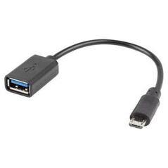 Adapter USB Lanberg microUSB - USB Czarny  (AD-OTG-UM-01)