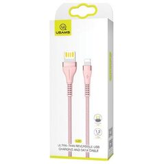 Kabel USB Usams USB-A - Lightning 1.2 m Różowy (63782-uniw)