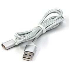 Kabel USB Red Fighter USB-A - Magnetyczne 1 m Srebrny