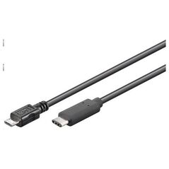 Kabel USB PremiumCord USB-C - microUSB 0.6 m Czarny (ku31cb06bk)