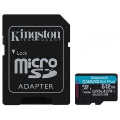 Karta Kingston Canvas Go! Plus MicroSDXC 512 GB Class 10 UHS-I/U3 A2 V30 (SDCG3/512GB)