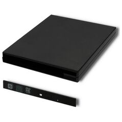Kieszeń Qoltec na napęd optyczny CD/DVD SATA - USB 2.0 (51864)