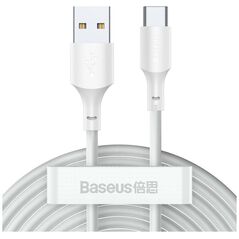 Kabel USB Baseus USB-A - USB-C 1.5 m Biały (TZCATZJ-02)