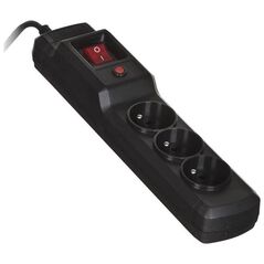 Listwa zasilająca Activejet Combo przeciwprzepięciowa 3 gniazd 1.5 m czarna