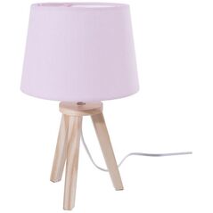 Lampa stołowa Atmosphera Lampka nocna z różowym abażurem 31 cm