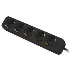 Lanberg Przedłużacz 1,5m czarny 5x 230V Schuko