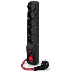 Listwa zasilająca Acar F5 przeciwprzepięciowa POWER 5 gniazd 5 m czarna (W2291)