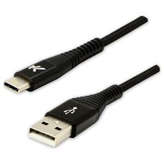 Kabel USB Logo USB-A - USB-C 1 m Czarny
