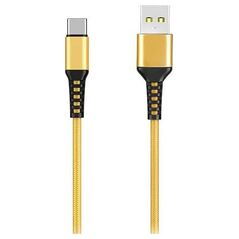 Kabel USB Denmen USB-A - USB-C 1 m Złoty (29358)