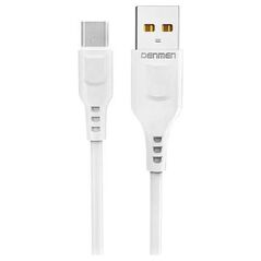 Kabel USB Denmen USB-A - microUSB 1 m Biały (29345)