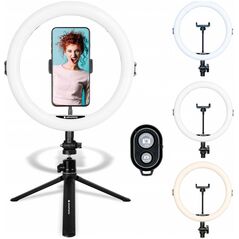 Lampa pierścieniowa AgfaPhoto AGFA ARL11  120 LED Ring VLOG + Statyw + Pilot
