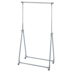 Wenko stojak na ubrania regulowany 80 x 167 cm stal szara