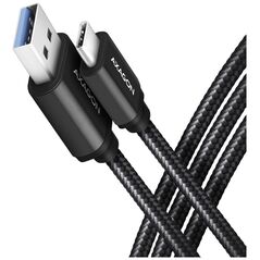 Kabel USB Axagon USB-A - USB-C 1 m Czarny (BUCM3-AM10AB)