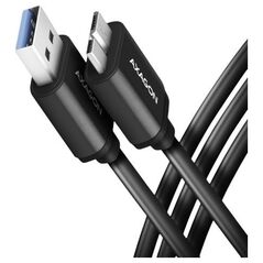 Kabel USB Axagon USB-A - micro-B 1 m Czarny (BUMM3-AM10AB)