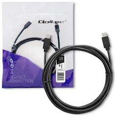 Kabel USB Qoltec USB-C - USB-C 1.4 m Czarny (52350)