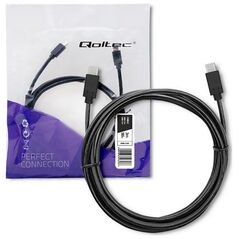 Kabel USB Qoltec USB-C - USB-C 3 m Czarny (52353)