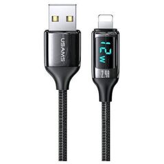 Kabel USB Usams USB-A - Lightning 1.2 m Czarny (6958444975399)