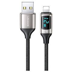Kabel USB Usams USB-A - Lightning 1.2 m Czarny (6958444975405)
