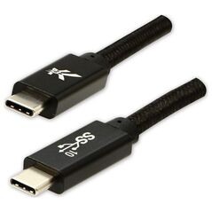 Kabel USB Logo USB-C - USB-C 1 m Czarny