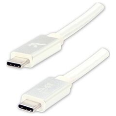 Kabel USB Logo USB-C - USB-C 1 m Biały